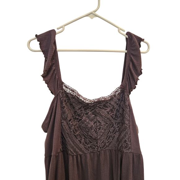 Torrid Textured Jersey Square Neck Flutter Sleeve Babydoll Blouse Periscope 2X - Picture 4 of 10